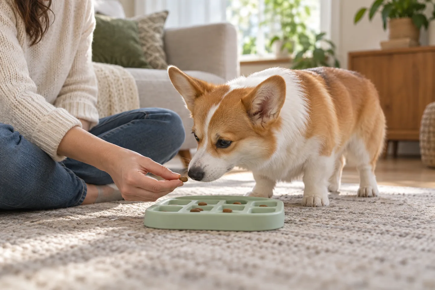 illustrative dog activity scene