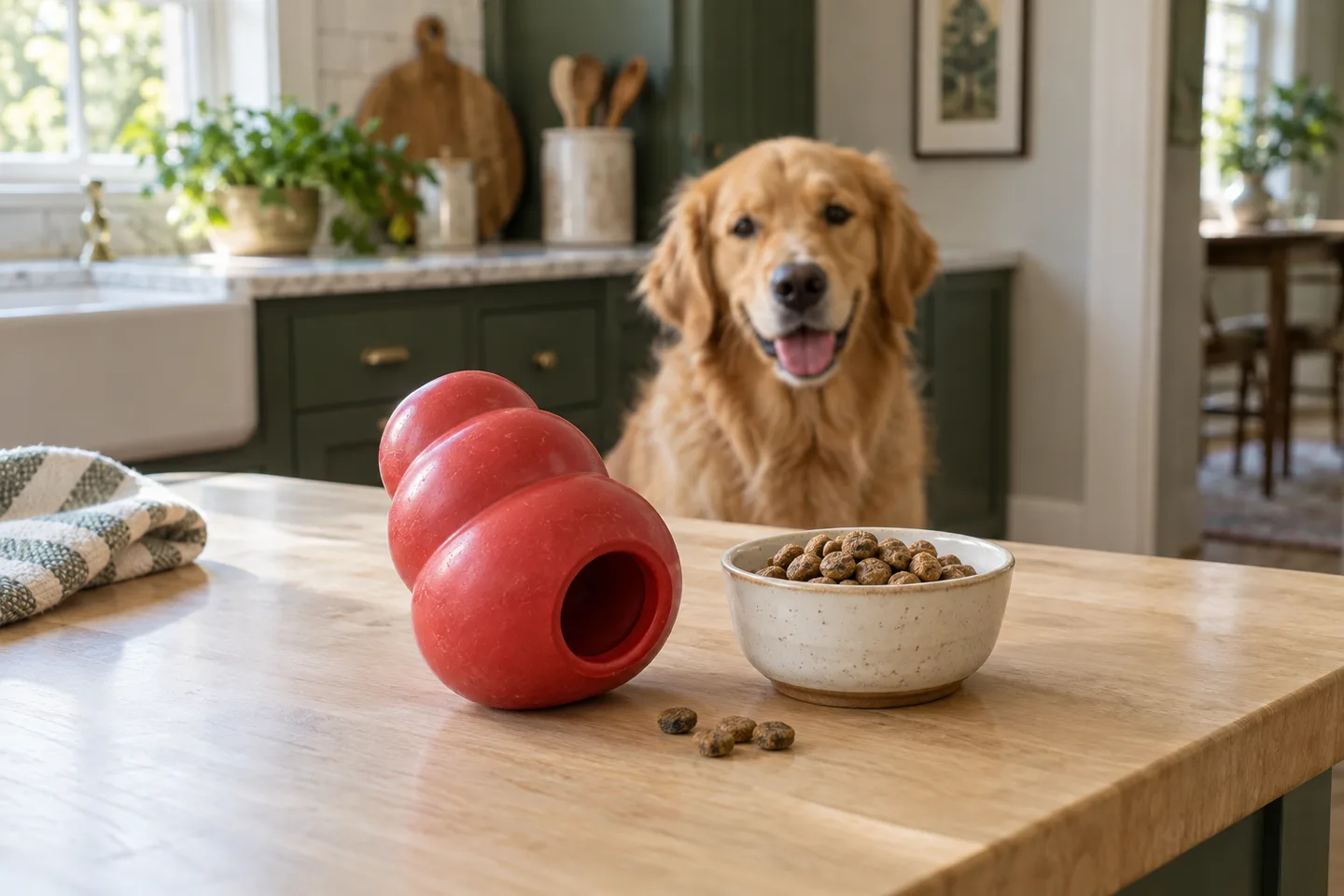 illustrative dog activity scene